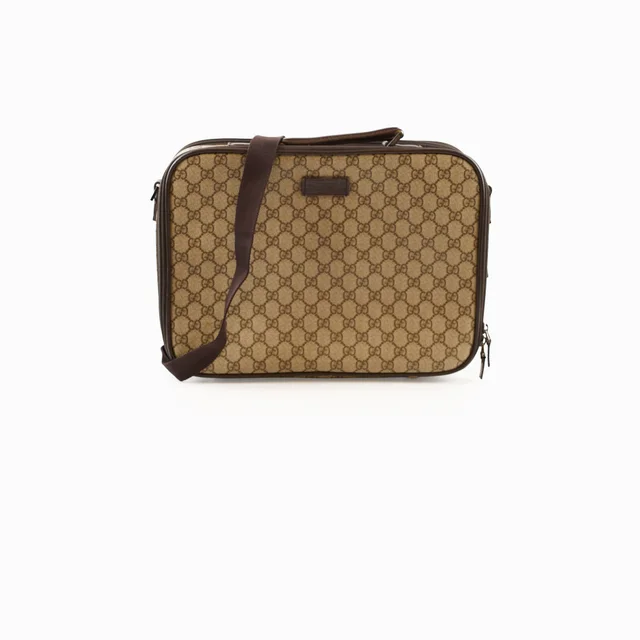 Gucci GG Surpreme Canvas Laptop Case Brown in Brown Canvas from The Purse Affair