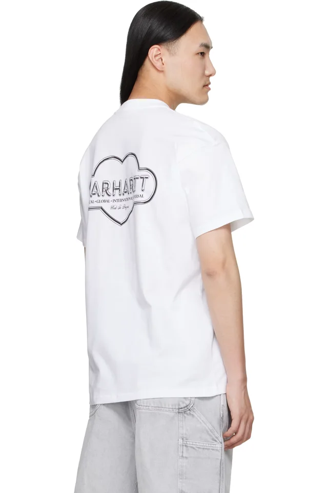 Carhartt Work In Progress White Cloud Heart T-shirt, photo 3 of 4 from SSENSE