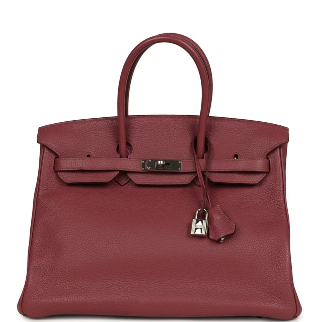 Hermès Birkin 35 Bois De Rose Clemence Palladium Hardware in Pink Clemence leather from Madison Avenue Couture