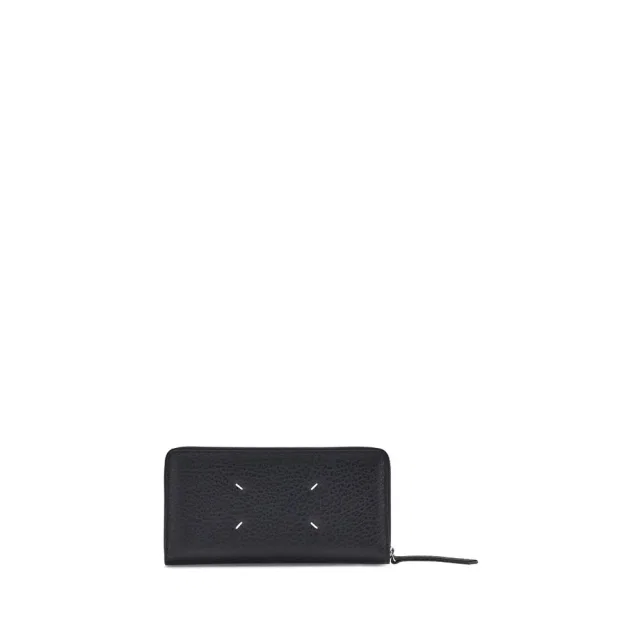 Maison Margiela Calf Leather with Four Stitches Wallet — Black in Black, image 1 of 1 from italist