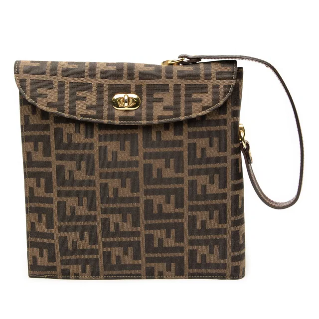 Brown Fendi Zucca Canvas Handbag in Brown Canvas from Designer Revival