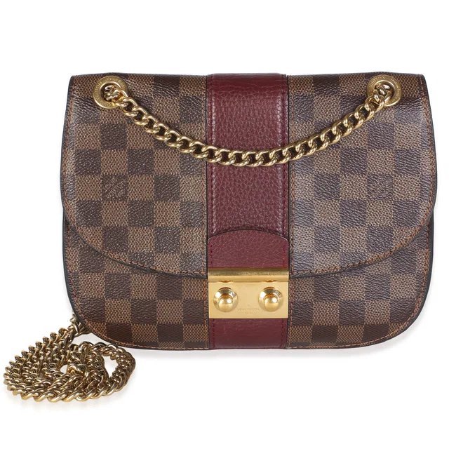 Louis Vuitton Bordeaux Damier Ebene Cuir Taurillon Wight Chain Bag in Brown Coated canvas from myGemma