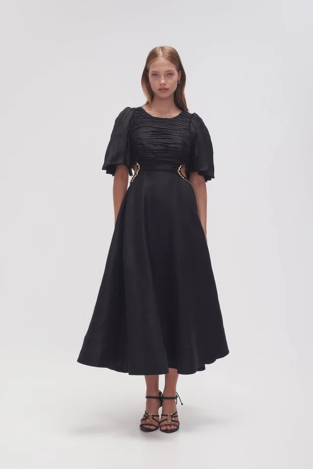 AJE Monica Chainlink Midi Dress in Black from Aje, photo 1 of 1