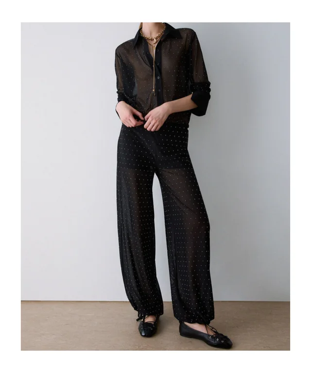 Liu Jo Strass Sheer Drawstring Pants, photo 5 of 9 from SENSER