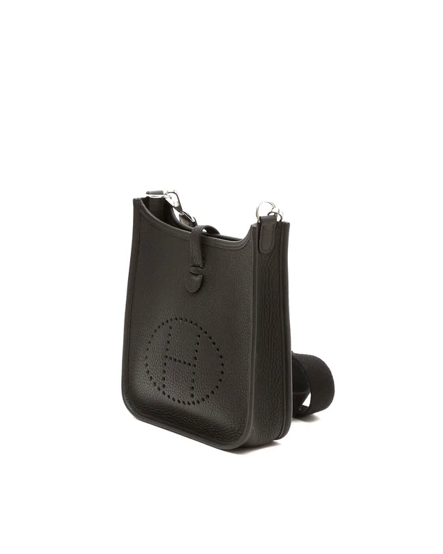 Hermès Evelyne 16 TPM Taurillion Clemence Black Bag in Black Clemence leather from A Retro Tale, photo 2 of 9