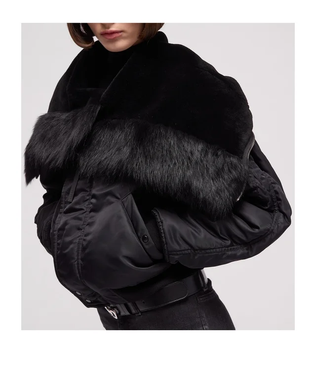 Gucci Padded Bomber Jacket with Shearling, photo 3 of 4 from SENSER