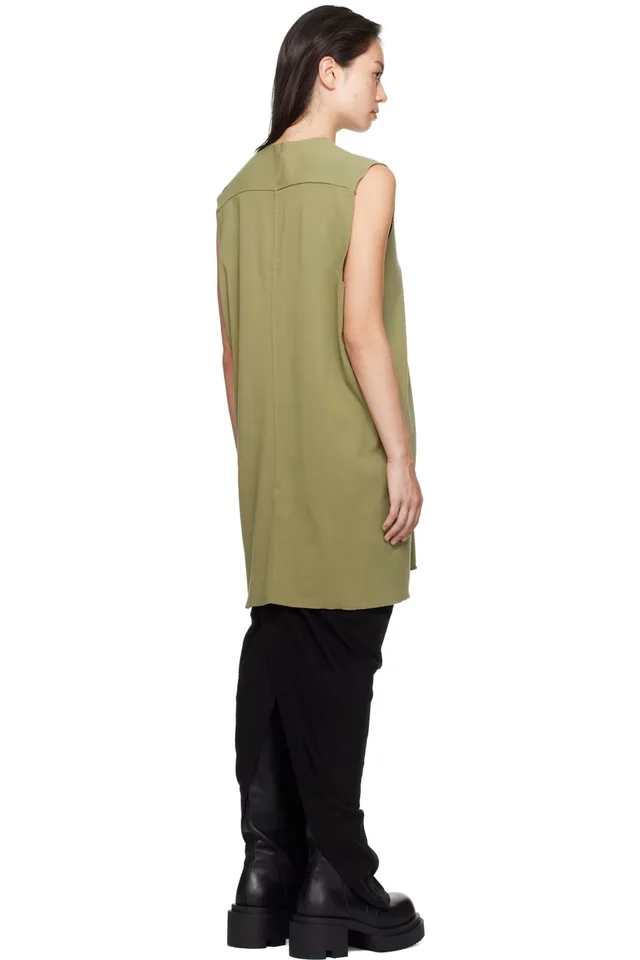 Rick Owens DRKSHDW Khaki Luxor SL Tank Top, photo 3 of 4 from SSENSE