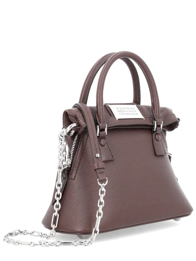 Maison Margiela 5ac Classique Shoulder Bag — Burgundy Leather in Burgundy Leather from HEWI