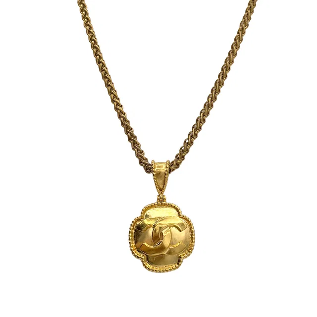 Chanel Vintage Necklace Cocomark Gold Accessory 96A in Gold from Luxury Promise