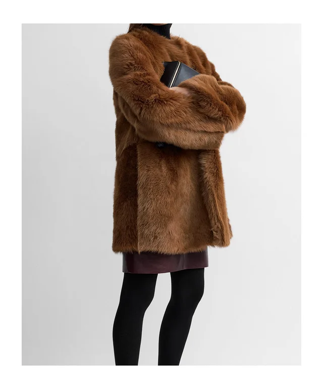 Toteme Short silky shearling coat ginger, photo 4 of 6 from SENSER