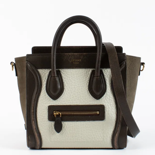 Celine Multicolor Nano Luggage Bag in Multicolor Leather from Labellov