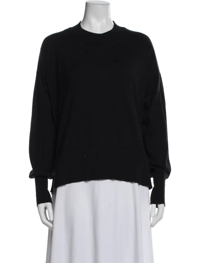 Maison Margiela 2017 Mock Neck Sweater in black from The RealReal