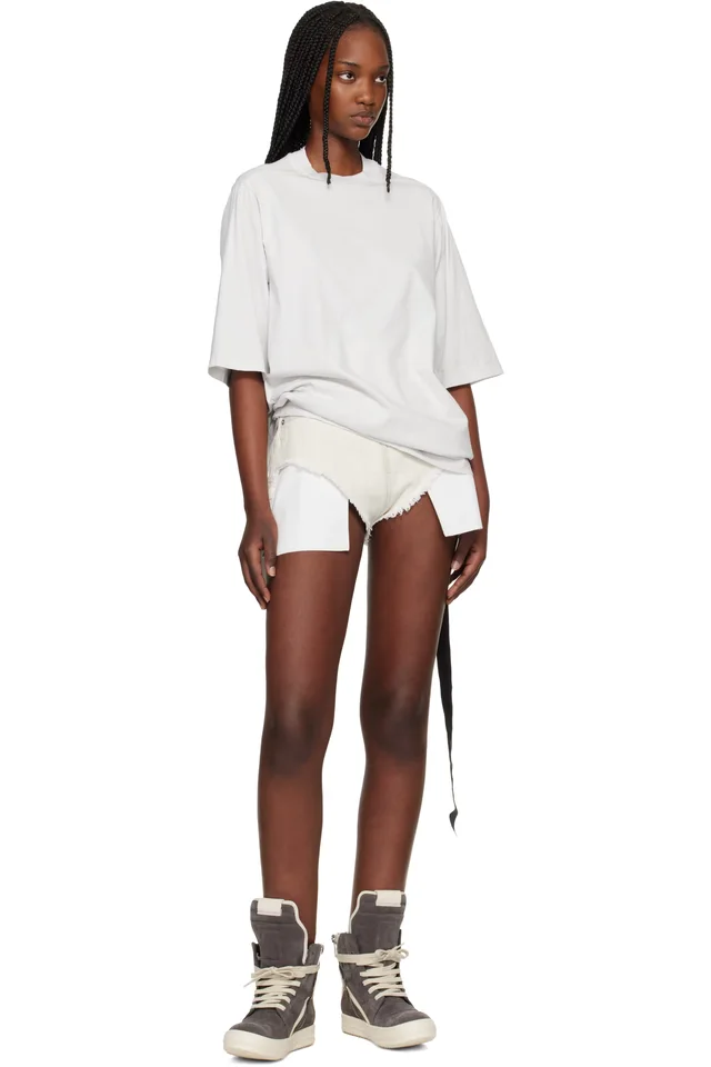 Rick Owens DRKSHDW White Temple Jumbo SS T-shirt, photo 4 of 4 from SSENSE