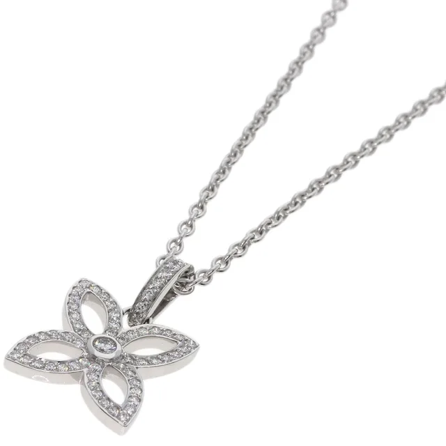 Louis Vuitton Pendentif Crackant Diamond Necklace 18k White Gold in White from The Reluxe