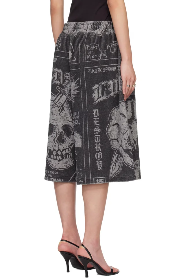 LU'U DAN Gray BBall Shorts, photo 3 of 4 from SSENSE