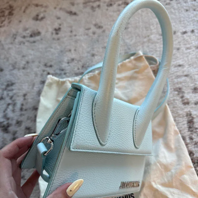 Jacquemus Women's Bag - Blue/White in white|blue from Depop, photo 3 of 4