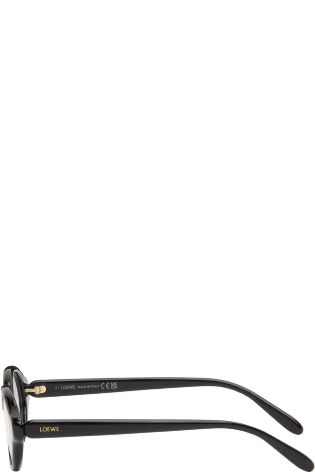 LOEWE Black Slim Glasses, photo 3 of 4 from SSENSE