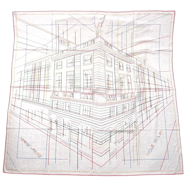 Hermès Cashmere Silk Carre Geant Pique Sellier Series Scarf Multicolor in Multicolor Silk from The Reluxe