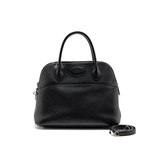 Hermès Bolide 31 Clemence Black SHW Stamp T in Black Clemence leather from EMIER