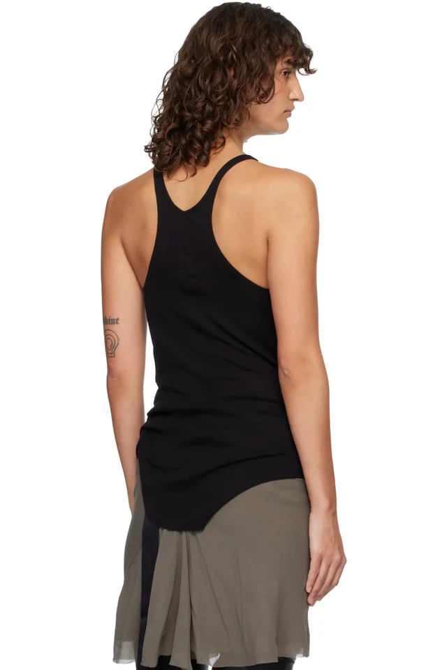 Rick Owens DRKSHDW Black Temple Racer Back Tank Top, photo 3 of 4 from SSENSE