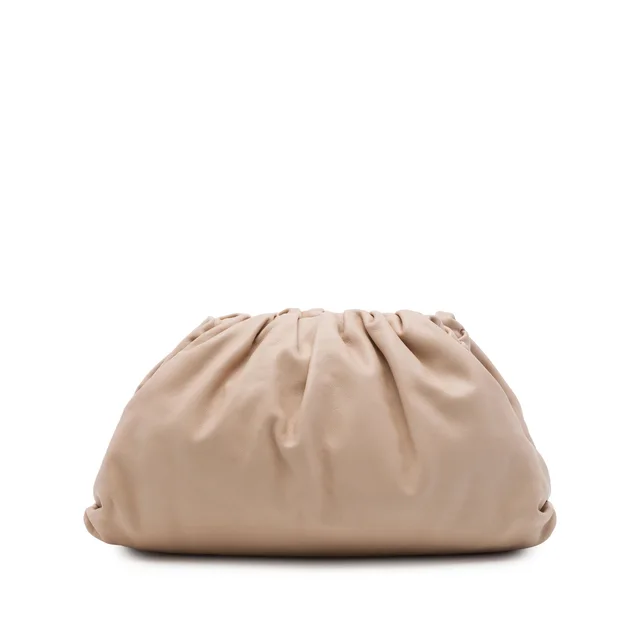Brown Bottega Veneta Lambskin The Pouch Clutch Bag in Brown Lambskin from Designer Revival