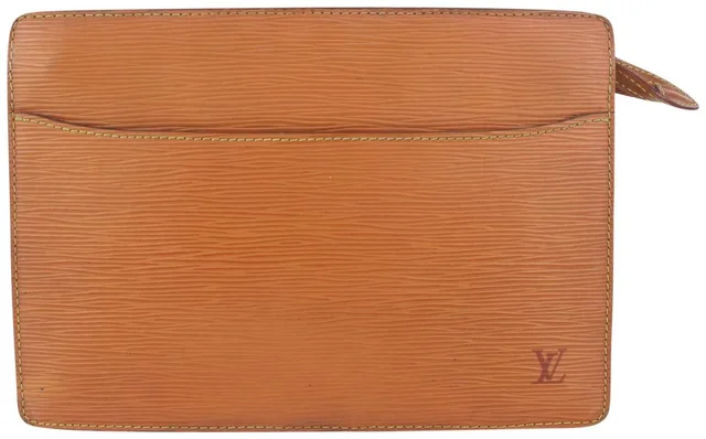 Louis Vuitton Brown Epi Leather Pochette Homme Clutch Bag in Brown Leather from Bagriculture