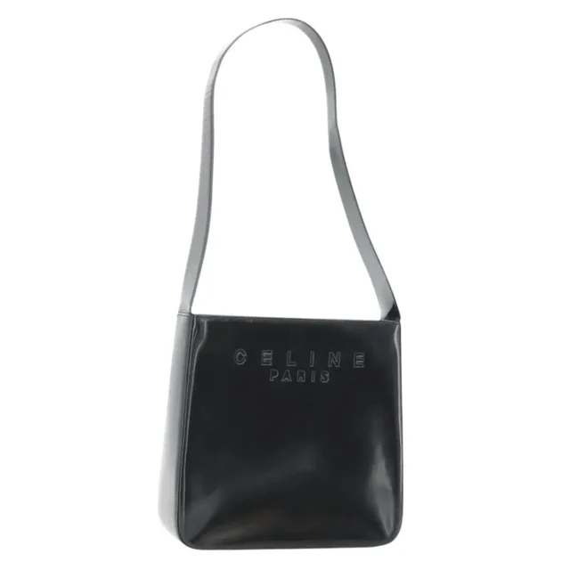Celine Shoulder Bag Patent Leather Black Gold Auth 175204 in black Patent leather from Grailed, photo 1 of 1