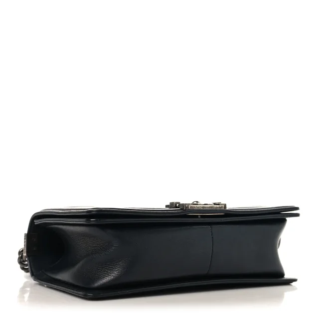 Chanel Chevron Quilted Medium Boy Flap Black in Black Lambskin from FASHIONPHILE, photo 4 of 11