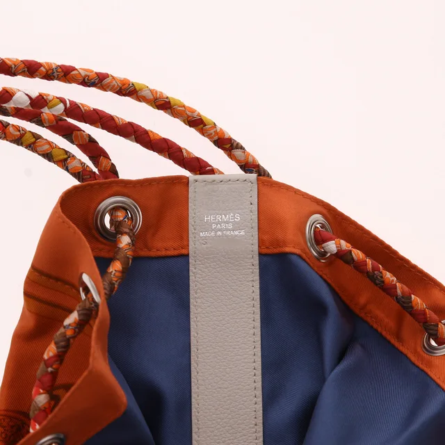 Hermès ‘Soie Cool’ rucksack in Grey Clemence leather from Collector Square, photo 3 of 4