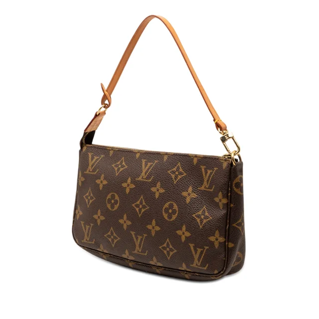 Brown Louis Vuitton Monogram Pochette Accessoires Shoulder Bag in Brown Coated canvas from Designer Revival, photo 2 of 2