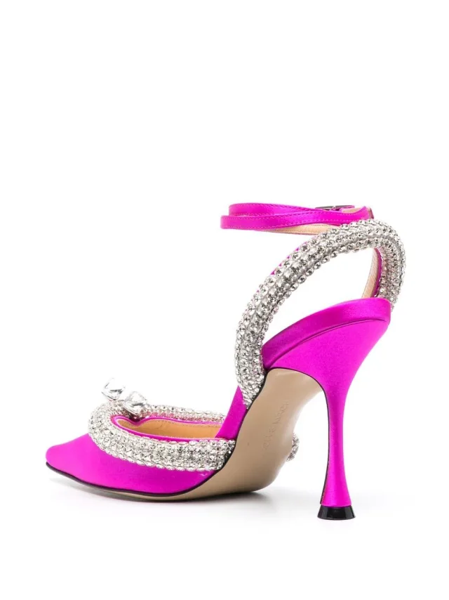 Mach & Mach Crystal Embellished Satin Slingback Pumps, photo 2 of 4 from Balardi