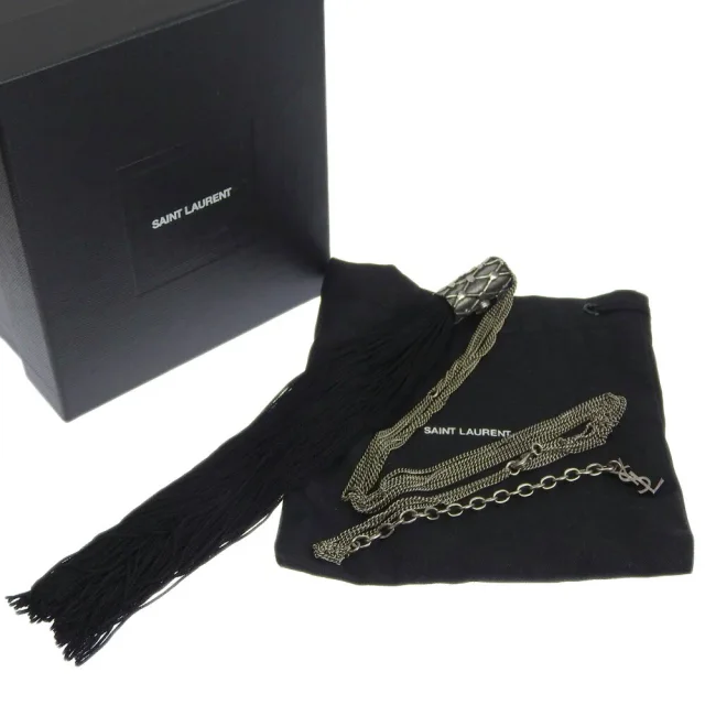 Saint Laurent Tassel Logo Necklace in Silver Others from LuxUness, photo 5 of 5