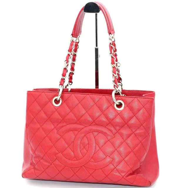 Chanel Chain Tote Bag Grand Shopping GST Caviar Leather in Caviar leather from The Reluxe