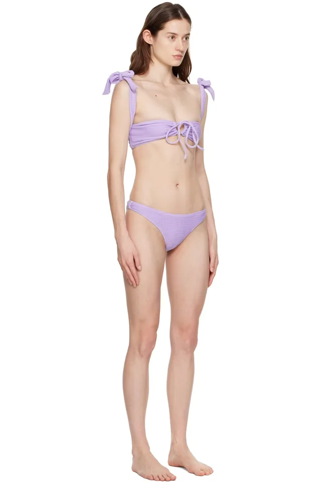 GUIZIO SSENSE Exclusive Purple Mona Bikini, photo 2 of 3 from SSENSE