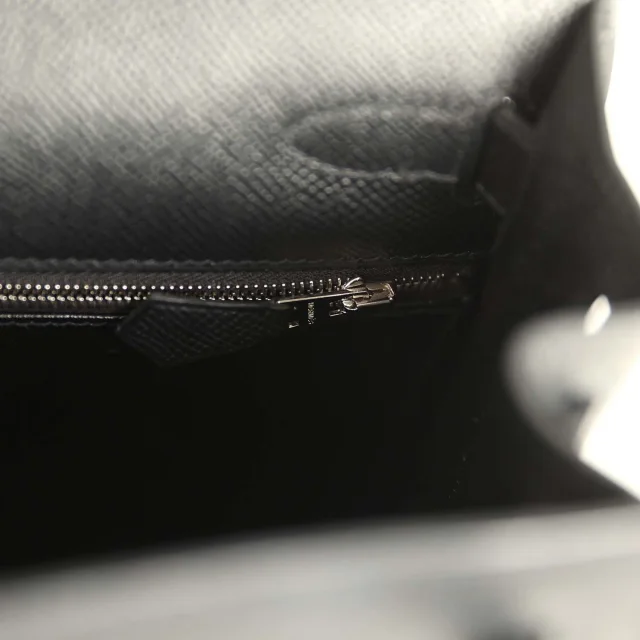 Hermès Kelly Sellier 28 Black Epsom Palladium Hardware in Black Epsom leather from Madison Avenue Couture, photo 9 of 9