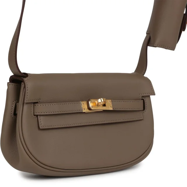 Hermès Kelly Moove Etoupe Swift Gold Hardware in Taupe Swift leather from Madison Avenue Couture, photo 2 of 12