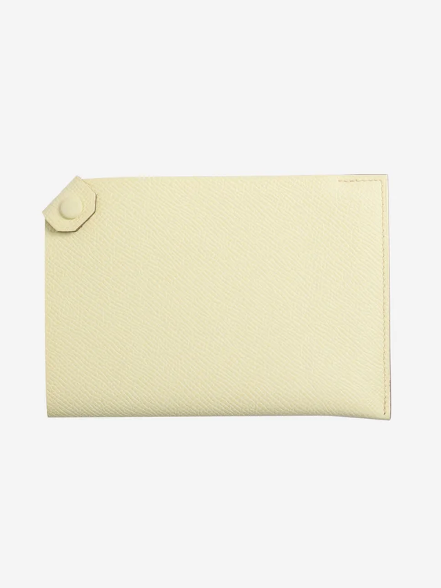 Hermès Yellow Tarmac passport holder in Yellow Epsom leather from Sign of the Times