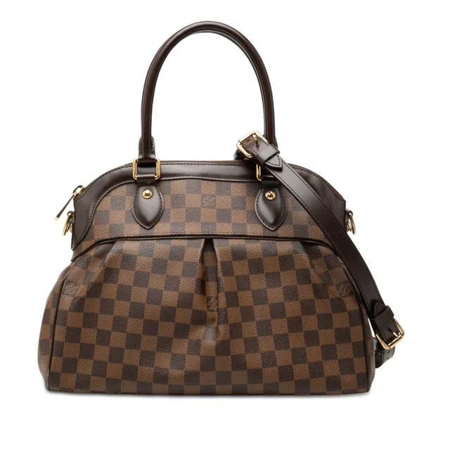 Brown Louis Vuitton Damier Ebene Trevi PM Satchel in Brown Canvas from Designer Revival