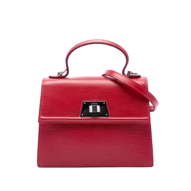 Red Louis Vuitton Epi Sevigne PM Satchel in Red Leather from Designer Revival
