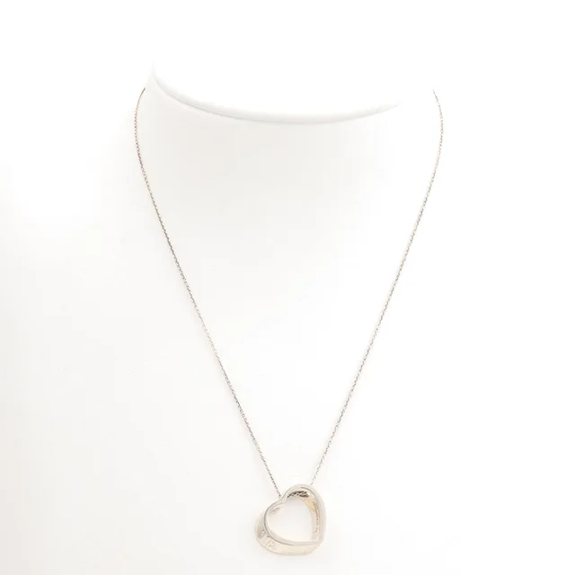 Tiffany & Co. SV925 Geometric Heart Necklace Silver in Silver from VINTAGE QOO TOKYO, photo 2 of 2