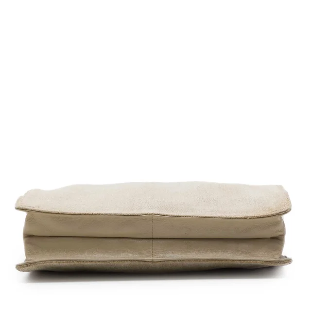 Beige Chanel CC Canvas Wooden Handle Tote in Beige Canvas from Designer Revival, photo 3 of 6