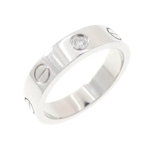 Cartier Mini Love Au750 Diamond Ring Size 8 from LuxUness