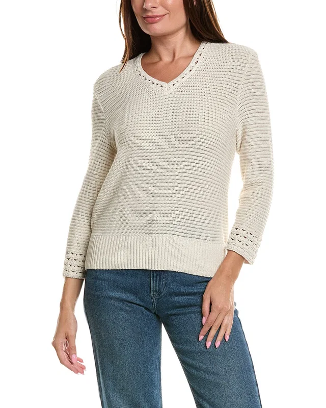 NIC+ZOE Edged Pop Stitch Sweater, image 1 of 1 from Gilt