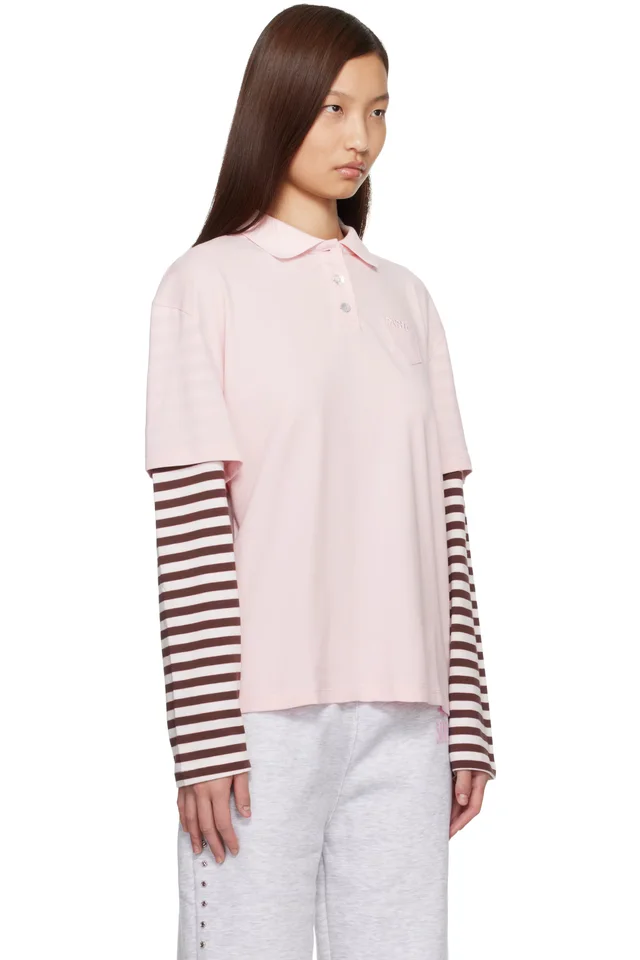 Sandy Liang Pink Dew Polo, photo 2 of 4 from SSENSE