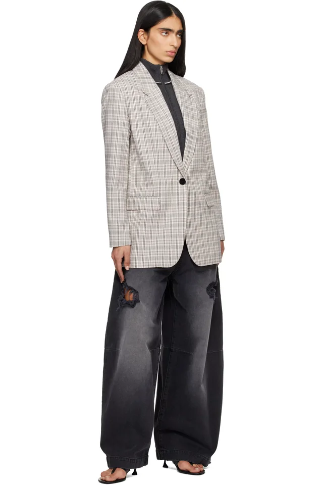 Isabel Marant Etoile Off White & Pink Selda Blazer, photo 4 of 4 from SSENSE
