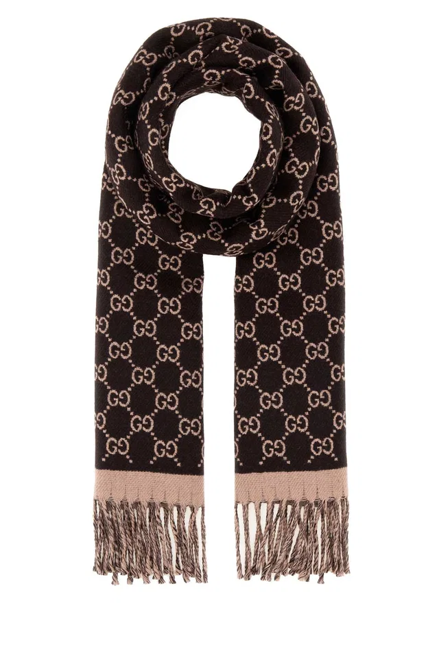 Gucci Moon Scarf — Black Exterior: Wool Scarfs in Black Wool from HEWI