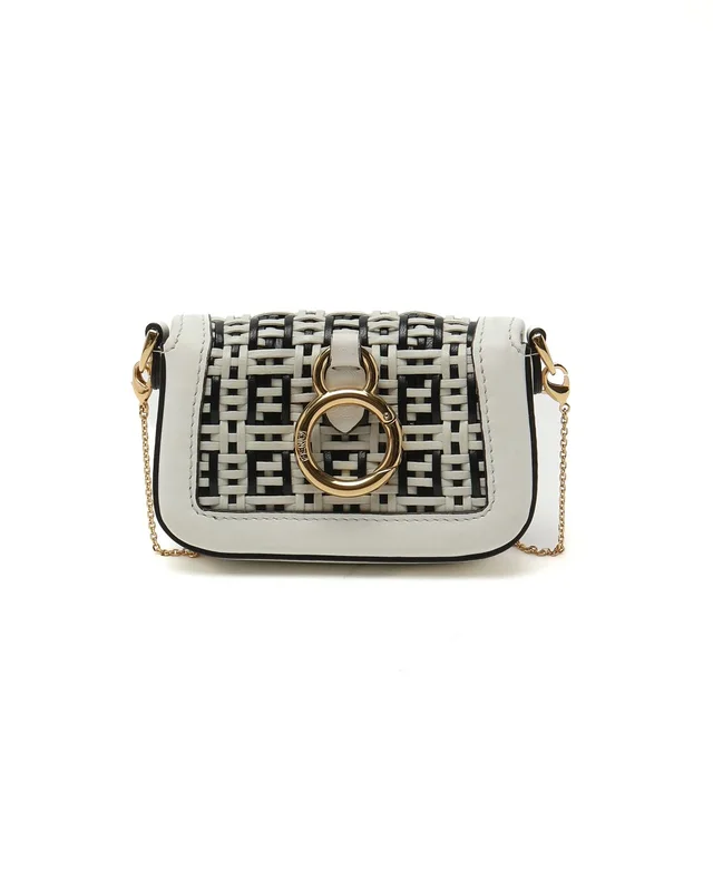 Fendi Woven FF Nano Baguette Charm Chain Bag in Woven leather from A Retro Tale, photo 2 of 4