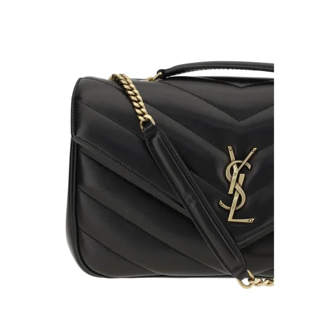 Saint Laurent Black Lamb Ovis Aries Shoulder Bag in Black Leather from HEWI, photo 4 of 4