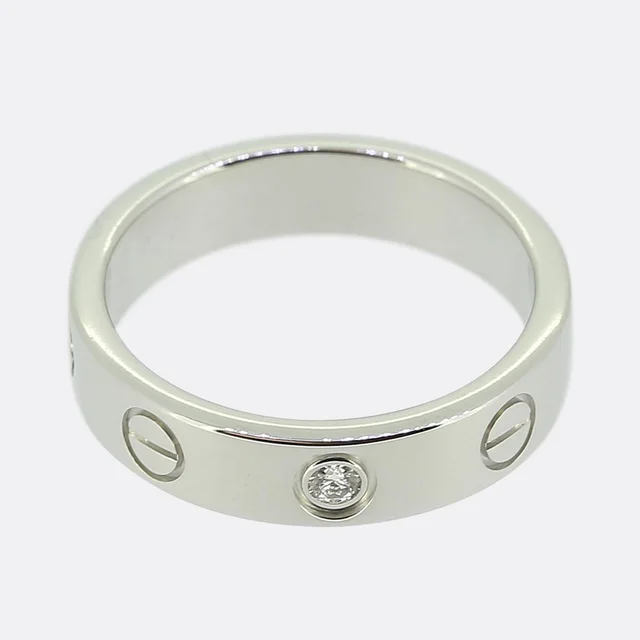 Cartier One Diamond Small LOVE Ring Size G 1/2 (46) from The Vintage Jeweller