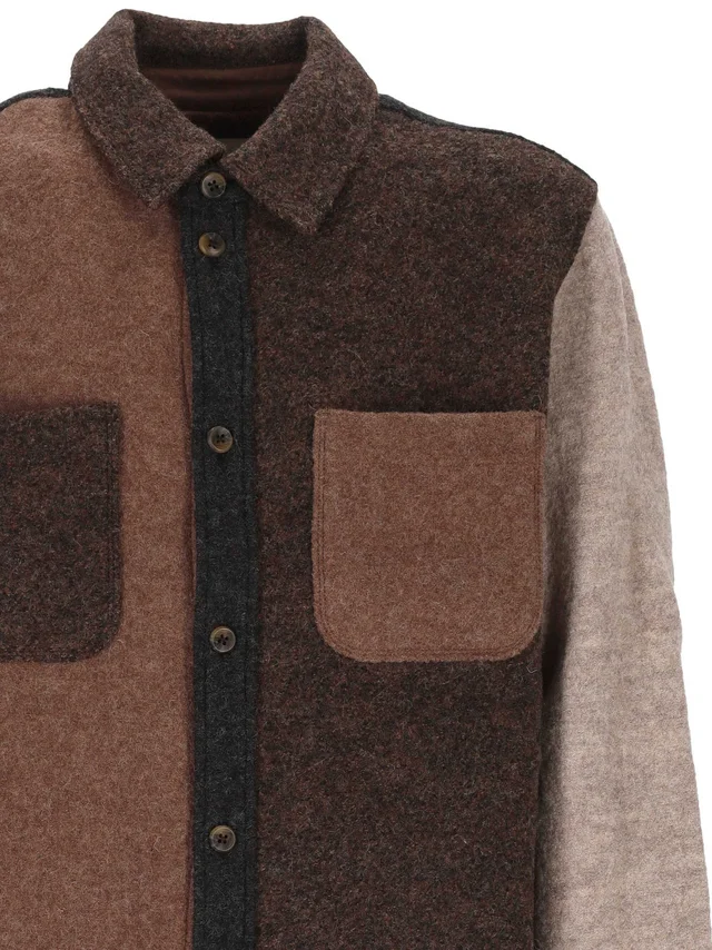 Les deux colour-block wool overshirt, photo 4 of 4 from SENSER